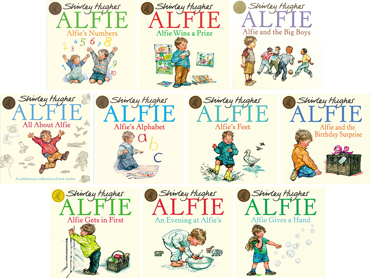 英文原版 Alfie Collection 10册手提袋套装格林威大奖作者 Shirley Hughes儿童图画故事绘本阿尔菲系列-图0