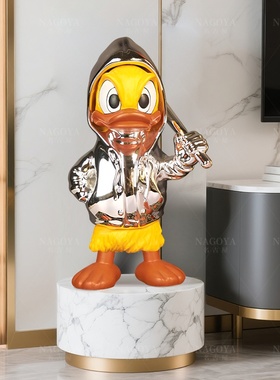创意时尚潮玩唐老鸭摆件客厅桌面玄关电视柜摆设轻奢软装装饰品