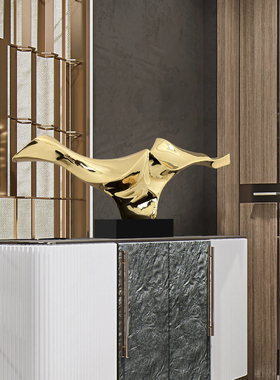 树脂雕塑云山客厅玄关边柜