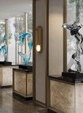 抽象透明树脂工艺品轻奢高档