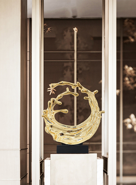 艺术创意抽象浪花雕塑