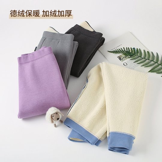 胖儿童加肥加大保暖裤男女童加绒加厚秋裤中大童打底内穿高腰棉裤