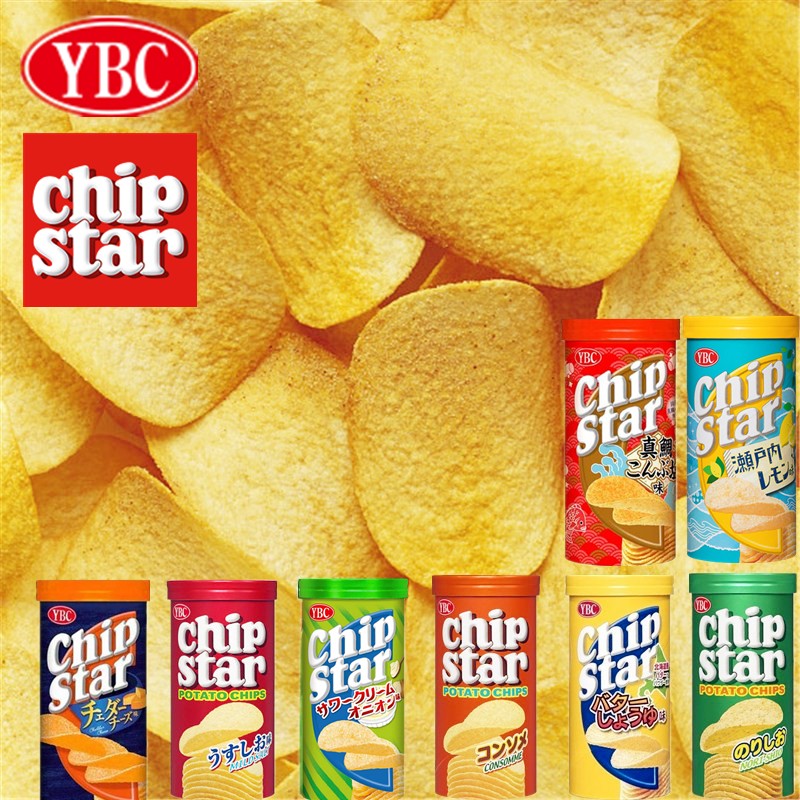 现货日本零食YBC chip star原味海苔浓汤芝士洋葱味薄脆桶装薯片 - 图2