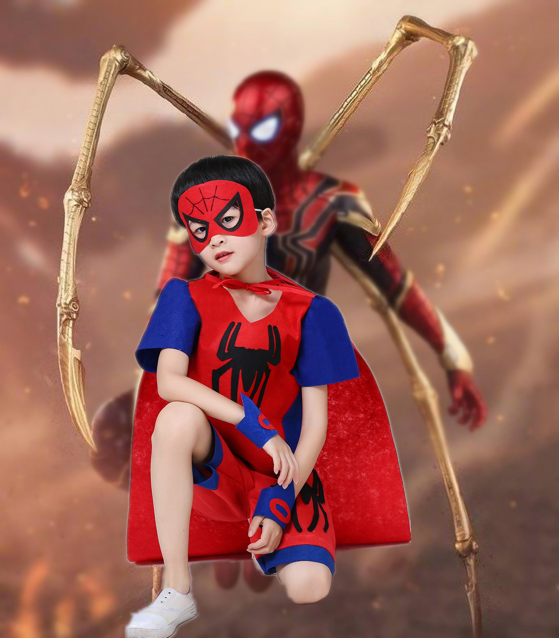 儿童手工衣服亲子装diy材料创意环保服走秀演出服装幼儿园时装秀