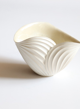 稻葉周子手作白葉建水花器