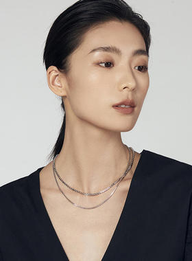 mistova星辰项链S925银镀小众设计感几何简约素链百搭