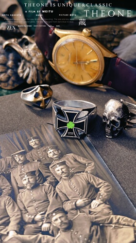 THEONE罕见孤品二战古董原品纯手工骑士精神纯银戒指复古绅士指环