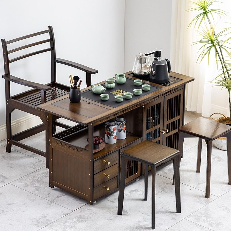 移动家用小茶台茶桌简约茶车客厅阳台烧水壶一体茶几茶盘茶具套装,淘宝优惠券,粉丝福利购,淘宝优惠卷
