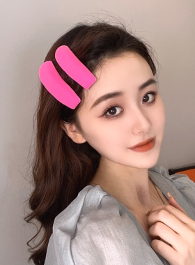 韩版新款ins糖果色面包夹BB夹海绵刘海夹网红少女彩色边夹碎发夹