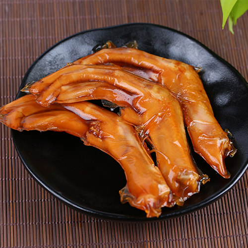 JJ尊杰酱卤鸭掌包装鸭爪香脆鸭掌泡鸭掌原乡味泡椒辣鸡脚卤味特产 - 图2