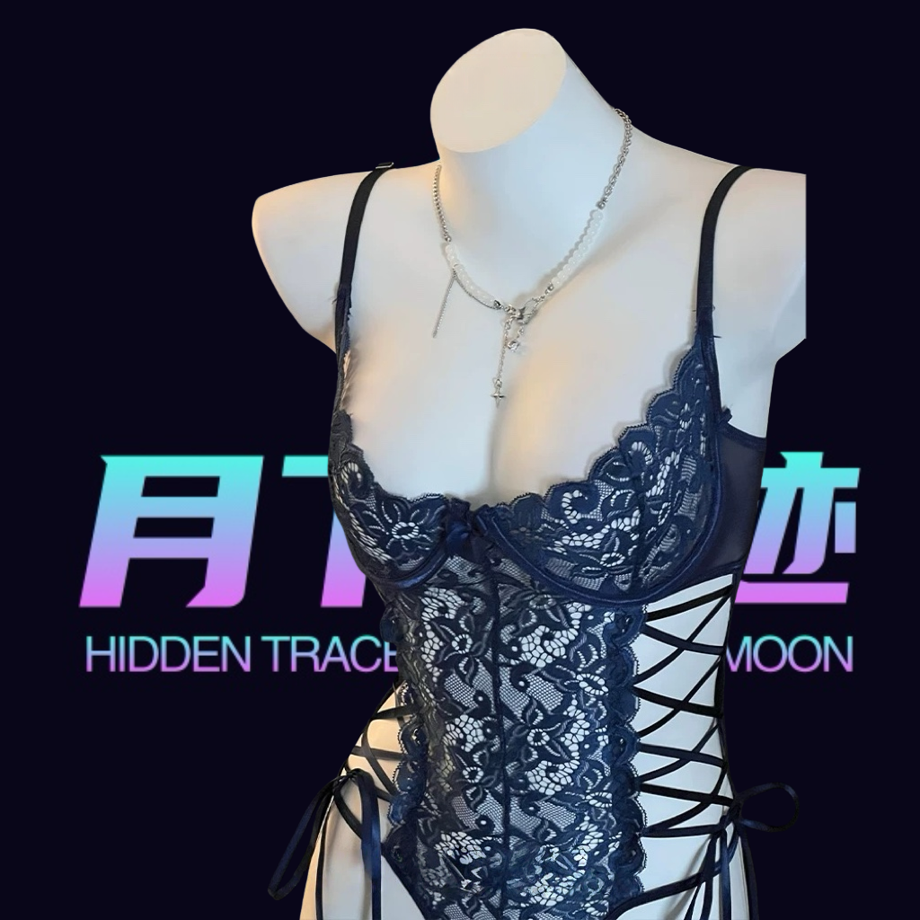 月下隐迹女人味性感绑带镂空塑身吊带连体衣蕾丝网纱透视诱惑制服,淘宝优惠券,粉丝福利购,淘宝优惠卷
