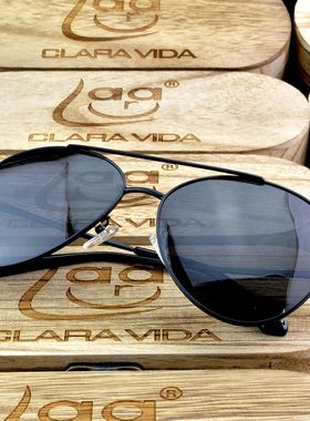 美国品牌Clara Vida经典飞行员款开车钓鱼骑行UV400偏光太阳镜