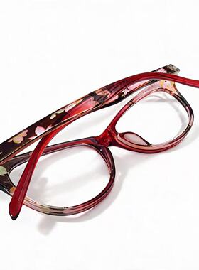 美国品牌Clara Vida红花雅致毛眼眶显脸小女式老花镜