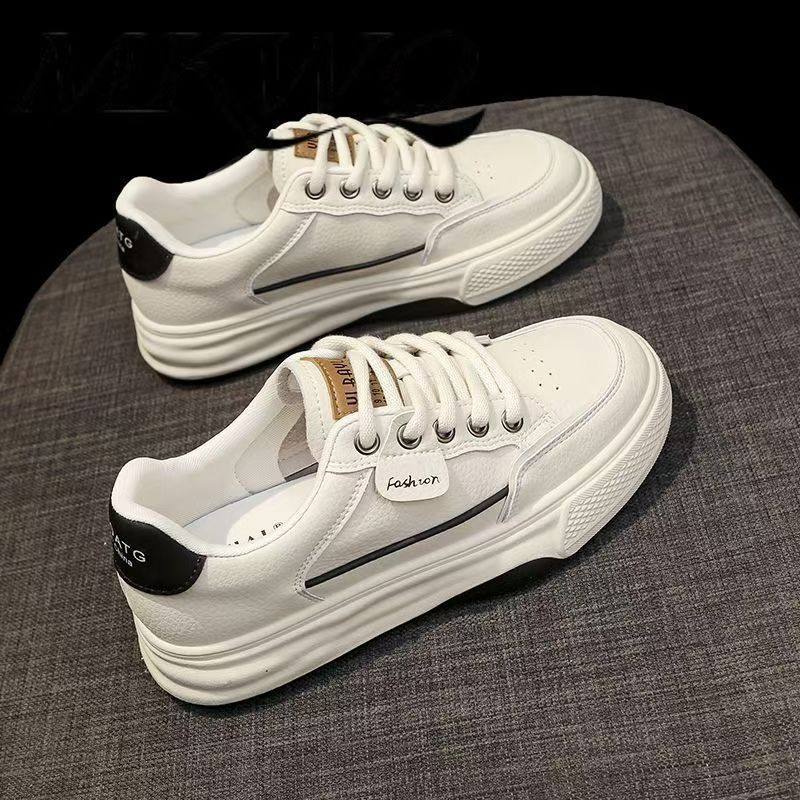 软皮小白鞋女2025春季新款板鞋ins百搭显脚小超火运动休闲鞋春款,淘宝优惠券,粉丝福利购,淘宝优惠卷