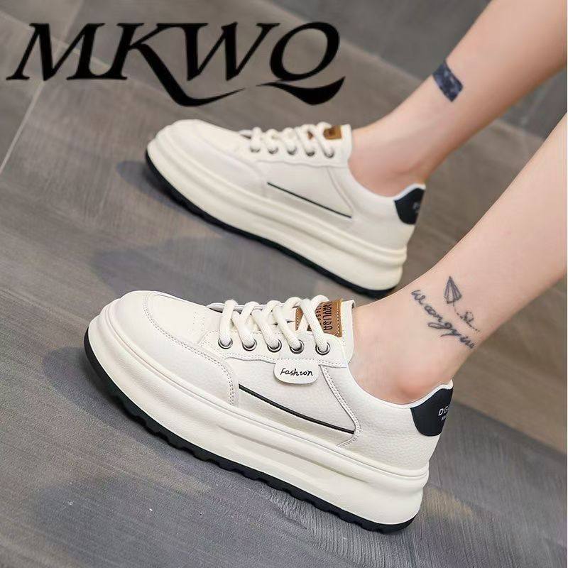 软皮小白鞋女2025春季新款板鞋ins百搭显脚小超火运动休闲鞋春款,淘宝优惠券,粉丝福利购,淘宝优惠卷