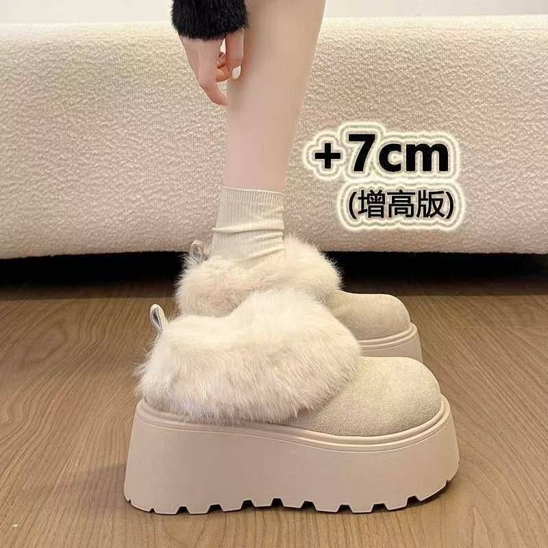 毛毛拖鞋女外穿皮毛一体包头拖雪地靴松糕一脚蹬懒人冬季毛毛半拖,淘宝优惠券,粉丝福利购,淘宝优惠卷