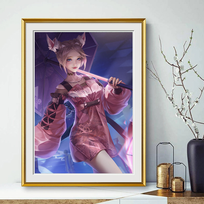公孙离无限星赏官竖版十字绣小幅王者荣耀皮肤新款客厅卧室钻石画