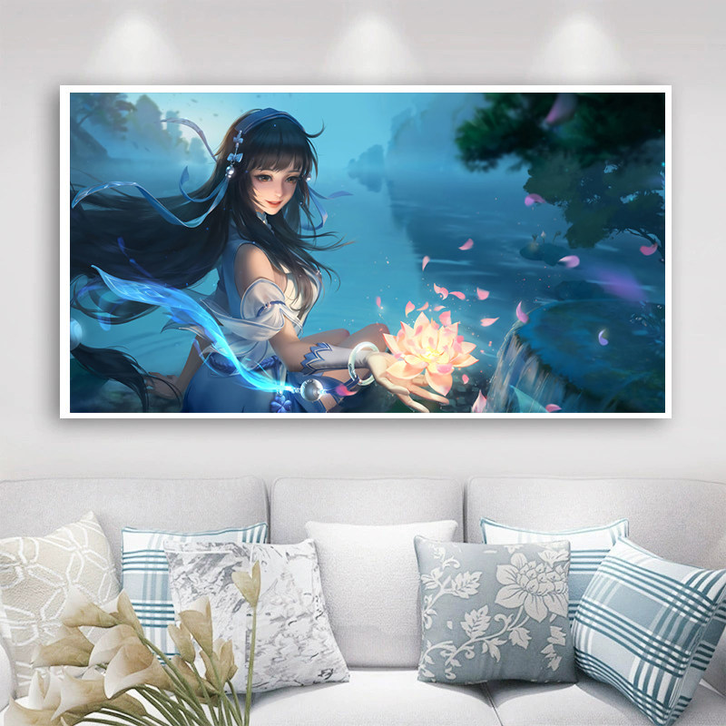 西施幻纱之灵十字绣王者荣耀皮肤新款线绣客厅卧室小幅满砖钻石画