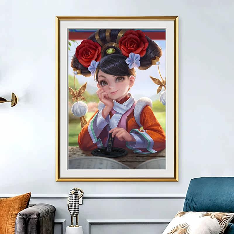 安琪拉如懿十字绣王者荣耀皮肤新款客厅卧室小幅卡通满砖5d钻石画