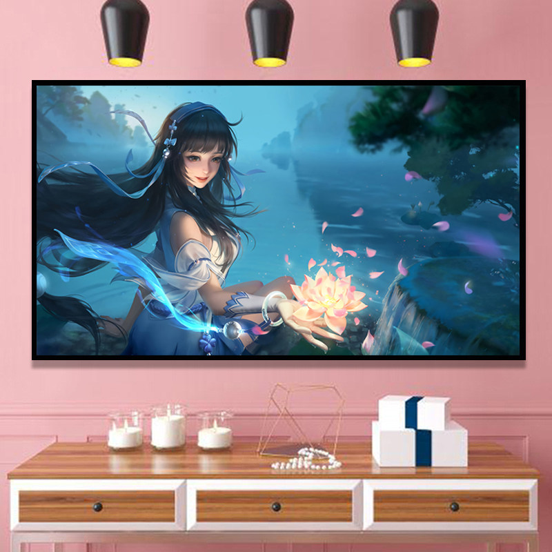 西施幻纱之灵十字绣王者荣耀皮肤新款线绣客厅卧室小幅满砖钻石画
