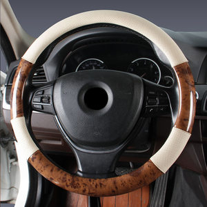 尤师傅 正品新款环保透气防滑把套 桃木纹超纤汽车方向盘套 包邮