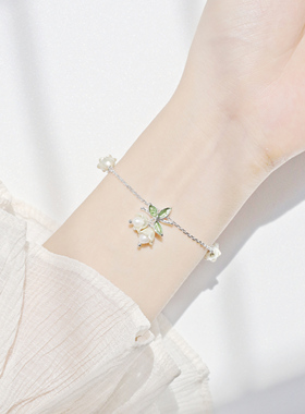 铃兰花纯银项链女轻奢生日礼物