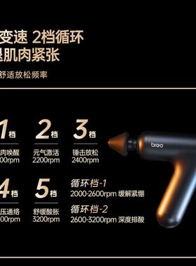 倍轻松专业运动筋膜枪7S经络枪深层按摩筋络枪肩颈椎腰腿部按摩仪