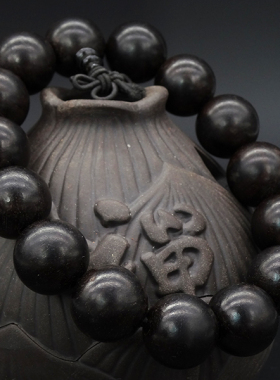 印尼黑檀木手串民族风文玩佛珠