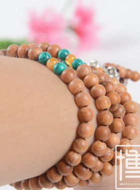红豆檀香木礼品文玩佛珠手链