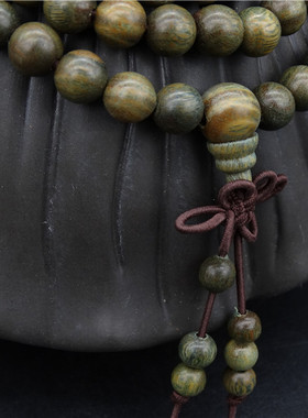 文玩饰品天然檀香木佛珠手链