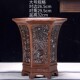 Chinese style classical relief purple sand orchid flower pot special offer Clivia orchid special pot ceramic large flower pot clearance