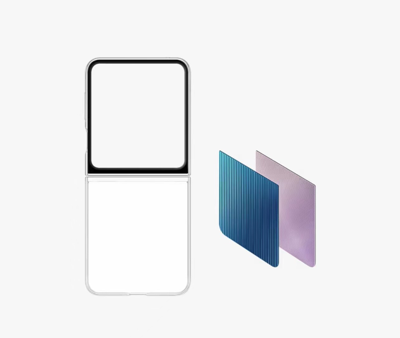 韩国三星官方正品适用Z Flip5折叠主题保护壳透明支架多功能原装NFC手机套替换背板指环挂扣简约经典防摔内置