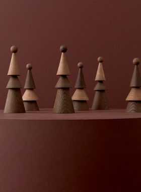 丹麦代购OYOY圣诞老人麋鹿圣诞树雕塑木质手工桌面摆件玄关装饰