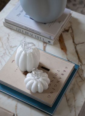 Cooee Design 瑞典代购可爱玻璃小南瓜手工雕塑桌面客厅装饰摆件