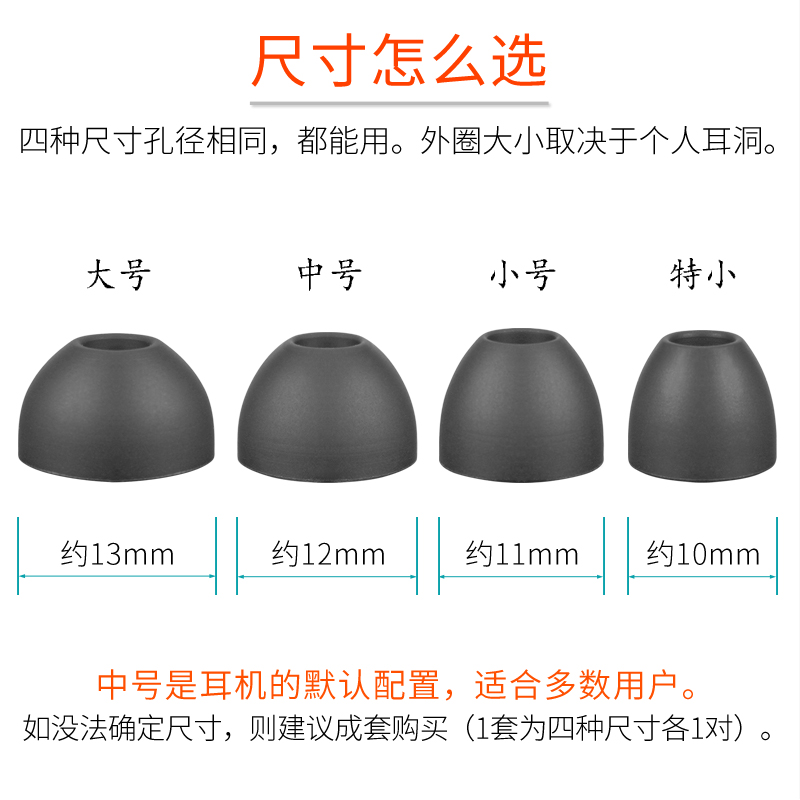 适用小米圈铁耳机Pro蓝牙项圈耳机2耳塞套入耳式硅胶耳套耳帽配件 - 图2