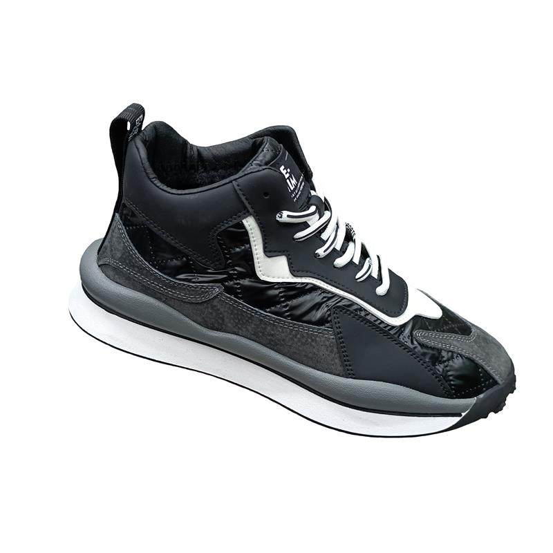 潮牌男鞋2025年秋冬季新款皮面加绒保暖高帮学生休闲运动板鞋子男,淘宝优惠券,粉丝福利购,淘宝优惠卷