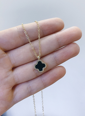 合金滴油日韩流行四叶草女项链