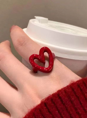 爱心形开口可调节女戒指