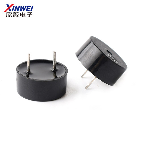 1255圆针无源压电式蜂鸣器12*5.5MM脚距6.5MM环保耐高温蜂鸣器 - 图0