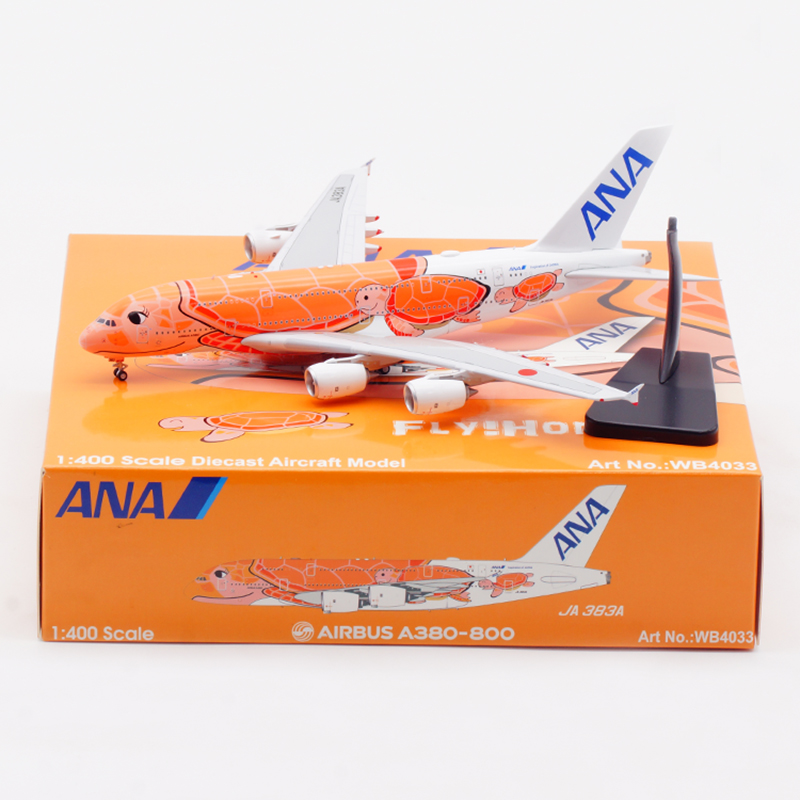 Aviation 1:400 全日空 空客A380 JA383A 合金 飞机模型 橙海龟 - 图3