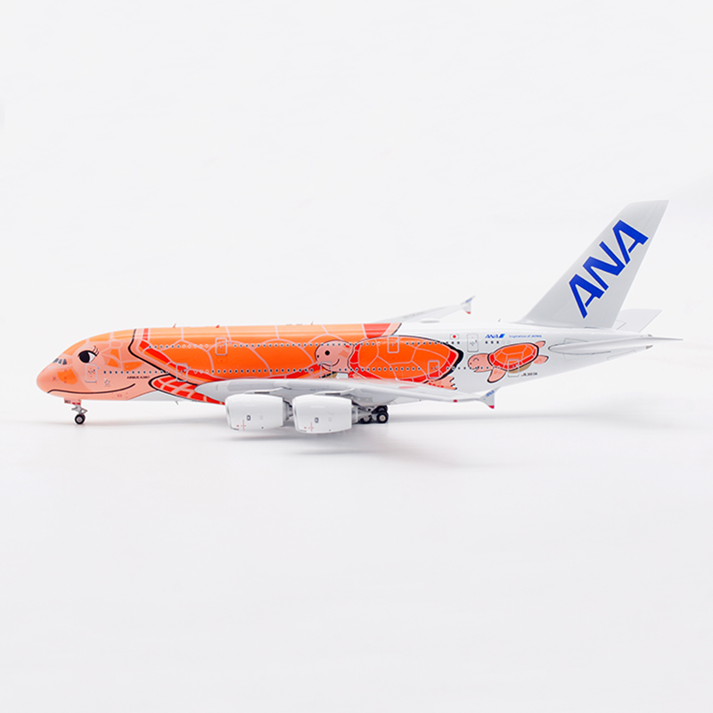 Aviation 1:400 全日空 空客A380 JA383A 合金 飞机模型 橙海龟 - 图1