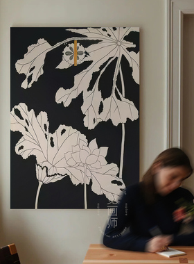 禅意中古风装饰画艺术感客厅玄关
