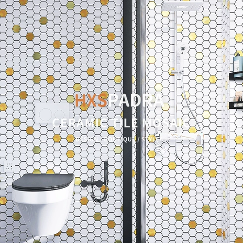 HXSPADRA Nordic Hexagonal Ceramic Mosaic Gold Фарфор