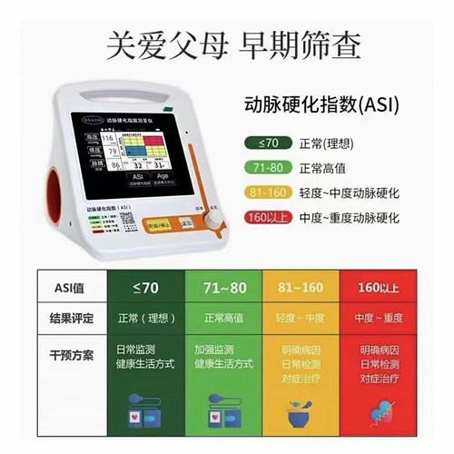 奥萨崎动脉硬化指数测量仪心率不齐心脑血管检测电子智能血压计ZX - 图0