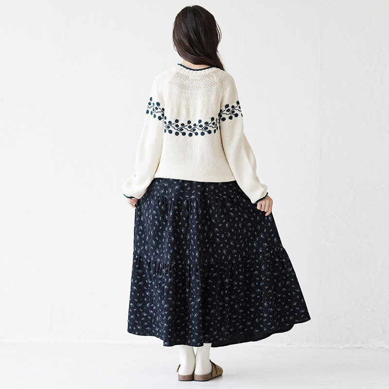 女童复古碎花半身裙秋冬新款磨毛加厚洋气大童女孩中长款大摆裙子,淘宝优惠券,粉丝福利购,淘宝优惠卷