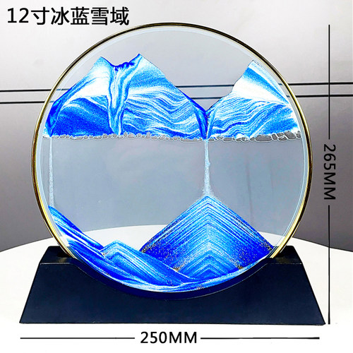 3d立体超薄金边流沙画摆件大尺寸客厅玄关桌面酒柜电视柜装饰品 - 图0