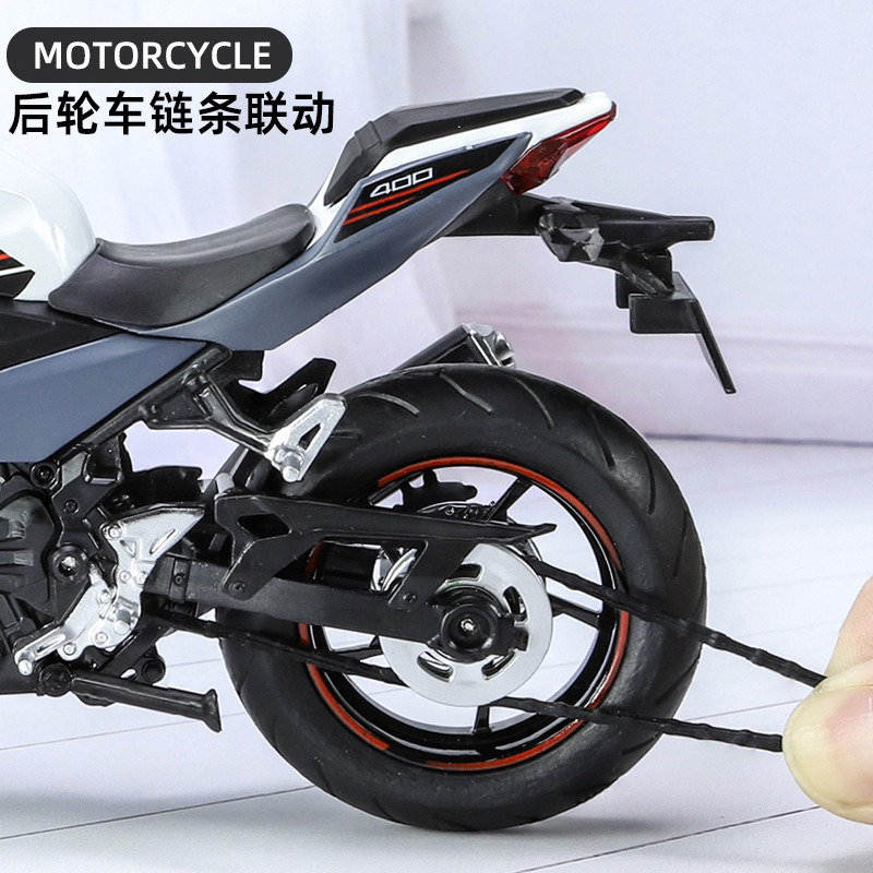 川崎ninja400摩托车模型H2R手办仿真合金机车摆件七夕生日礼物男 - 图1