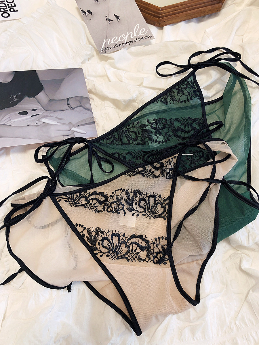 维多利亚性感透视刺绣网纱系带低腰高叉三角裤包臀纯棉舒适内裤,淘宝优惠券,粉丝福利购,淘宝优惠卷