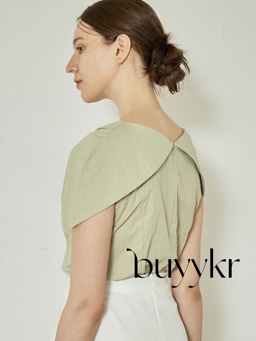 buyykr| ourcomos 23春夏韩国设计师品牌新品披肩无袖上衣-图0