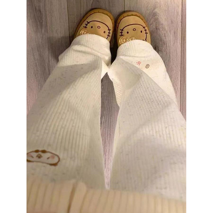 女童小熊刺绣秋季彩虹点点糯米裤子2025新款中大童可爱阔腿裤长裤,淘宝优惠券,粉丝福利购,淘宝优惠卷